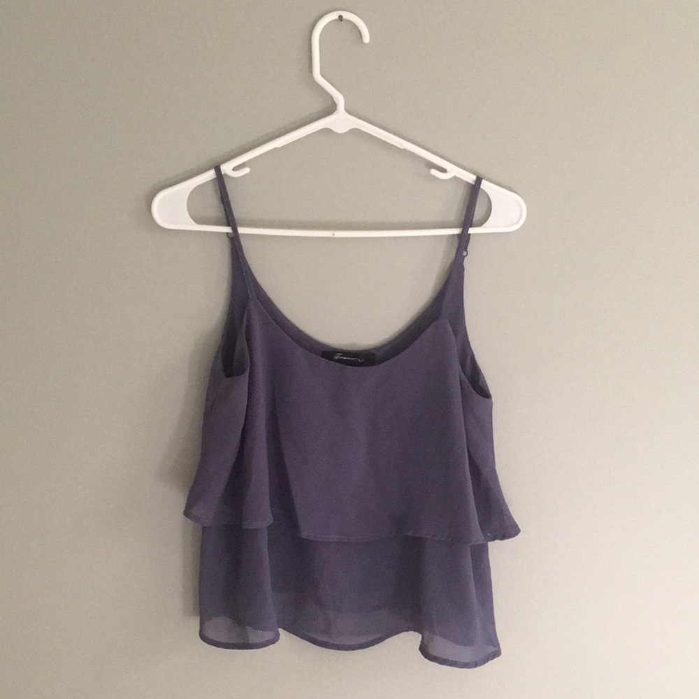 Lavender sheer crop top